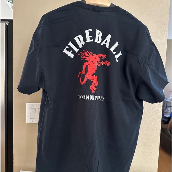 WTF Where’s the Fireball? Red Dragon Logo Mens T-Shirt - Picture 2 of 12